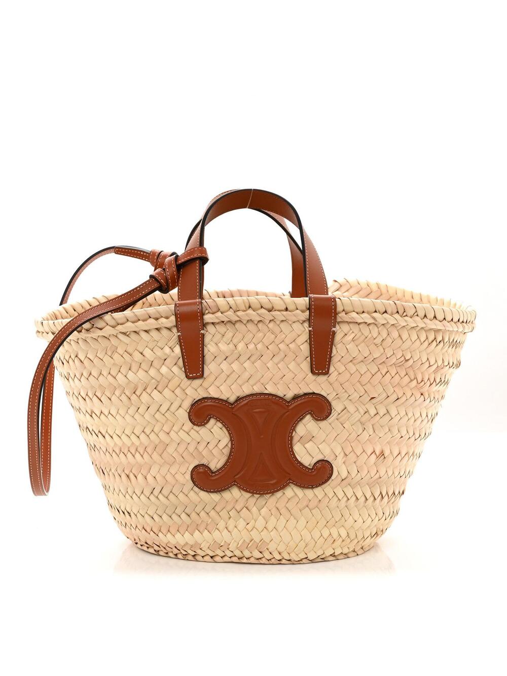 Celine Raffia Calfskin Triomphe Teen #295144C85B - Picture 1 of 8